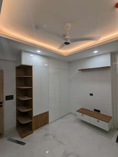 Wardrobe with Open Shelves.  #WardrobeIdeas #WardrobeDesigns #CustomizedWardrobe