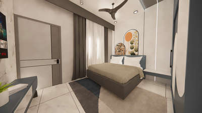 guest bedroom design . #InteriorDesigner #BedroomDesigns  #WallDecors #Architectural&Interior