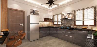 #ModularKitchen #hettich #ebco #white #grey #KitchenIdeas #KitchenCabinet #koloapp #trending #trendingnow