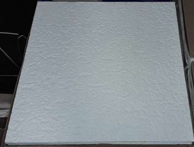 *Ceiling Tiles*
This is Ramco Hicem cement board Designer White painted 4mm Ceiling Tiles. Cement board tile is economic, easy to install and 100% termite proof. This is water and fire resistance also.