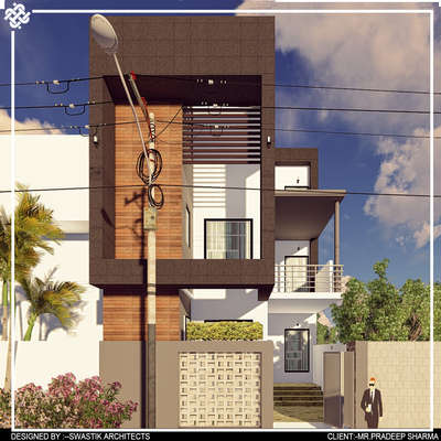A small Residence for Mr.pradeep in bareilly.
Front of the plot is 22' and depth of the plot is around 52'.