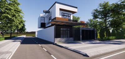 Explore contemporary elegance with this modern house design, featuring sleek lines, expansive glass facades, and an open-concept layout that seamlessly blends indoor and outdoor living spaces. A true testament to cutting-edge architecture and minimalist aesthetics.

 #architecturedesigns  #intetiordesign  #modernhome  #modernhouses  #modernhome  #HouseDesigns