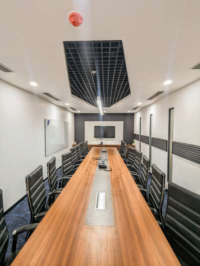 Commercial Conference Room #conferenceroom #FalseCeiling #conferencetable #CelingLights