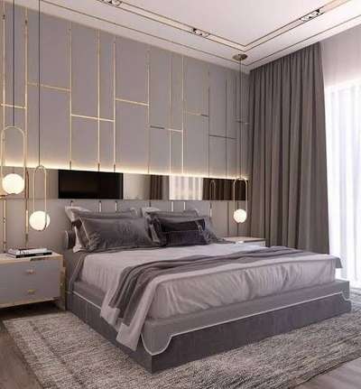 Luxury Bedroom with Simple colors concept giving space to breathe.....  #InteriorDesigner #MasterBedroom  #Architectural&Interior
