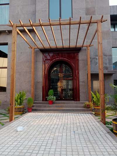 sonipat wooden out door  pergola 
#woodenwork 
#pergolas