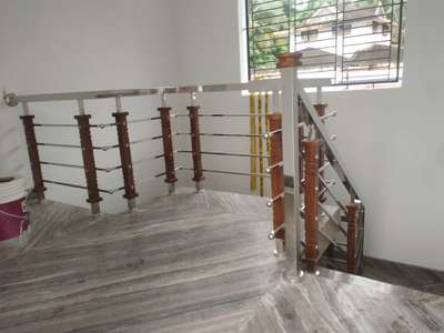 #Hand rail stainless steel#3.04#Teak wood leg#