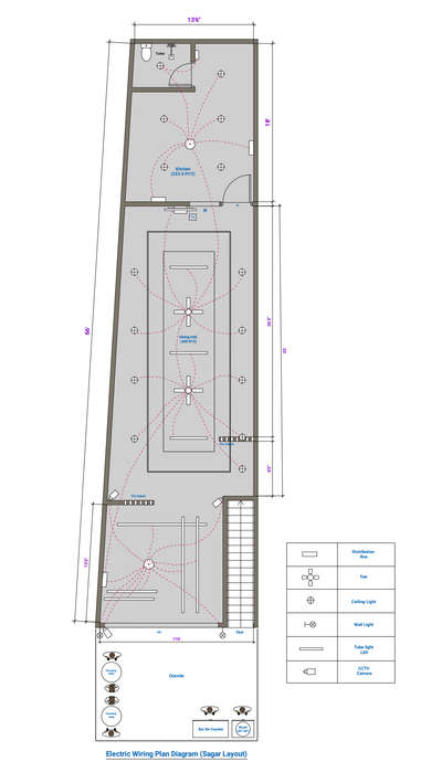 Electric Wiring diagram Layout Plan 
(Agra layout Plan)