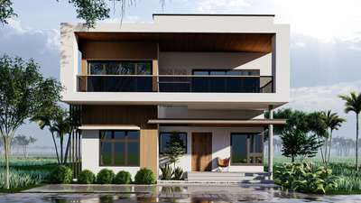 Mr.Haris & Mr.Hasim Residence @Kakkanad
 #exteriordesigns 
#3delevations 
#ContemporaryHouse 
#ContemporaryDesigns 
#modernminimalism