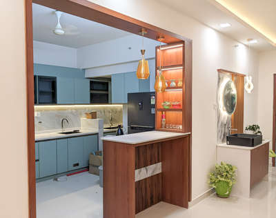 work completed✨DD tower thiruvalla 
 #kitchen #ModularKitchen  #OpenKitchnen  #KitchenInterior  #brackfastcounter