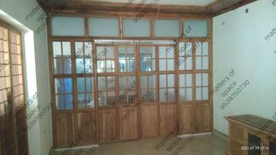 wooden partition with sliding doors..(sabu pottasseri's home)