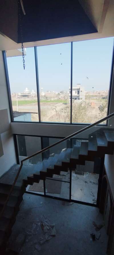 #Alluminium glass Railing