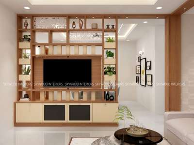 Partition With Rotating T.v unit @ Thiruvalla.
Skywood interiors .
#interiors # Home interiors