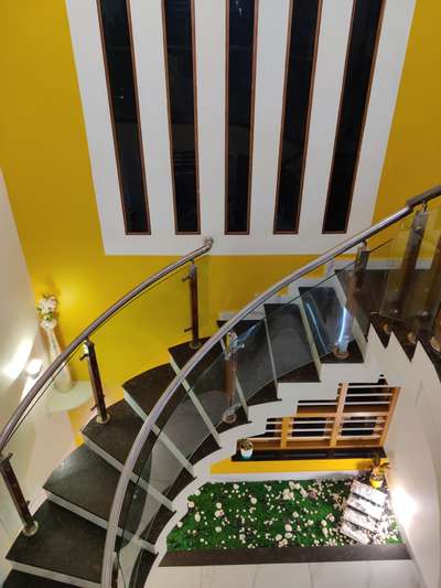 #Sakdesigners #Developers #GlassStaircase #spiralstair #Alappuzha