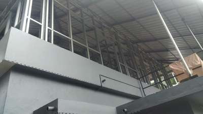 chalakudy work site extension #20 yr old building. #EXTENSIONWORKS #EXTENSIONWORKS #steelstructure #lgsf#tuff#frame
