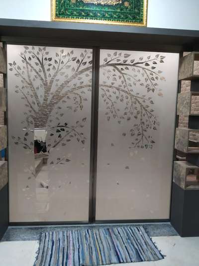 Customized Glass printed wardrobe door  #wardrobedoor  #SlidingDoorWardrobe  #glassprinting