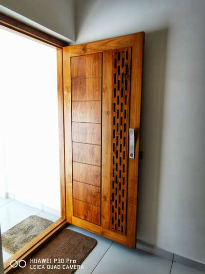 teak door with cnc panel 😎