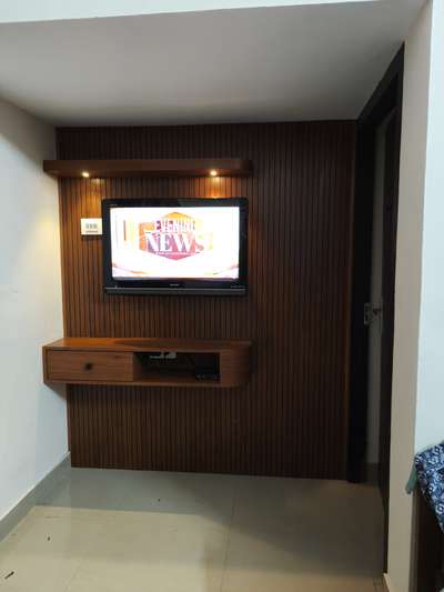 #tv unit# mulltiwood with  #pvc louvers panel