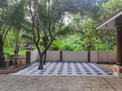 Open sit-out area made beautiful with interlock pavings.