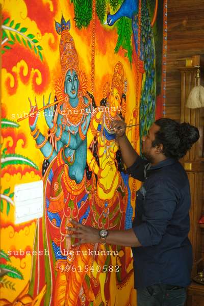 muralpainnting oncanvas

#muralpaintingoncanvas#

+919961540582

#keralamuralpainting 
#WallPainting
#artist #
#keralatraditionalmural
#HomeDecor