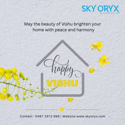 May this auspicious day bring you an abundance of opportunities to construct dreams into reality, to lay the groundwork for success, and to build a future filled with prosperity and fulfillment. 
Happy Vishu 🥳🧨🧨

#happyvishu #vishu2024 #keralafestival #skyoryx #builders #happyvishutoall