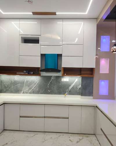 Modular kitchen#white love#Panjab Colony khandwa