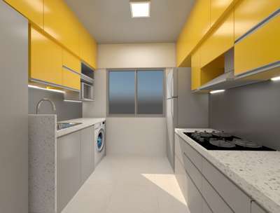 Modular kitchen for an upcoming project
By Design Ideas
Interiors Made Easy
 #ModularKitchen  #yellowandgrey  #architecturedesigns  #KitchenInterior  #interiordesign   #budget  #positive  #budgetkitchen   #ongoing-project  #residenceproject