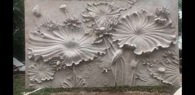 lotus leaves  #oudoor garden mural# relief  paintings # lotus big size