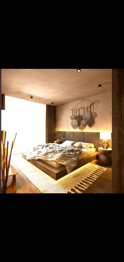 Boho theme bedroom design.