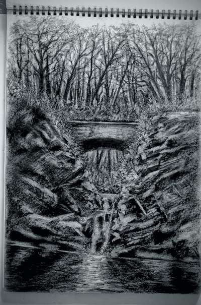 charcoal sketch work