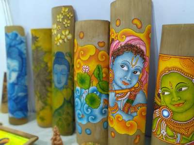 Mural paints on Bamboo