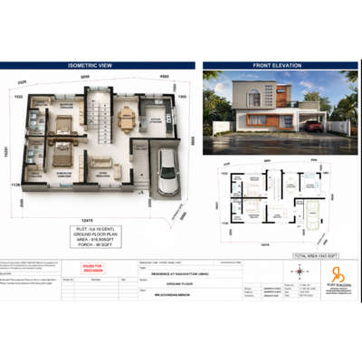 Proposed Elegant 4BHK residence designed with a perfect balance of space, style, and comfort ✨
1545 sqft home crafted on a 4.19 cent plot for client Mr.GovindanMenon at Naduvattam, Calicut 🏡

#Calicut #KeralaArchitecture #4BHK #ModernHome #ResidenceDesign #KeralaHomes #Naduvattam #ContemporaryHome #DreamHome #HomeConstruction #ArchitecturalDesign #ModernElevation #CompactLuxury #FacadeDesign #Residentialprojects Residence at Naduvattam,calicut
1543sqft