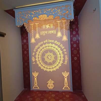 star Corian interior 
mandir design