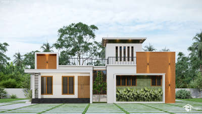 3BHK house #exterior3D  #ContemporaryHouse  #keralahomedesignz  #HouseConstruction