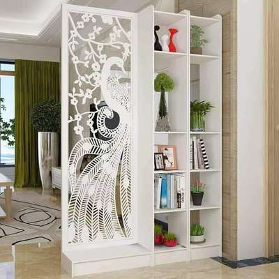 Glass Aatching Design  Design Partition  almirah beauty of drawing room