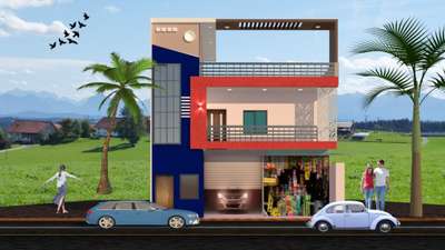 3 Bhk Two storey house model #model