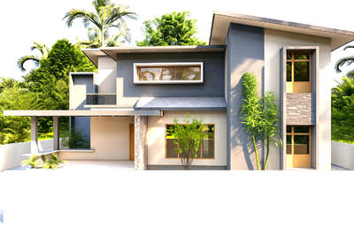 #keralahousedesigns 
 #4BHKHouse  #2200Sqft 
#ContemporaryHouse 
 #MixedroofStyle