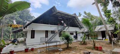 flat concreat roof front side singles back side aluminium roof
