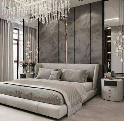 Bedroom design
 #MasterBedroom  #BedroomDesigns #bedDesign  #InteriorDesigner #Architectural&Interior #chandelier #BedroomDecor #ModernBedMaking #LUXURY_BED #bedroominterio