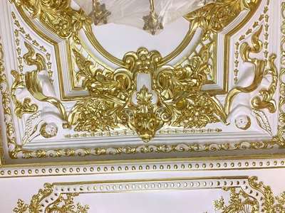 Gold leafing work 
#golddecor  #drawingroom  #design  #WallDecors  #FalseCeiling