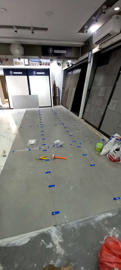 big tile floor fiting 2.5×5.25 for sundeep tiles shop jodhpur