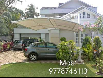 single pole tensile car porch