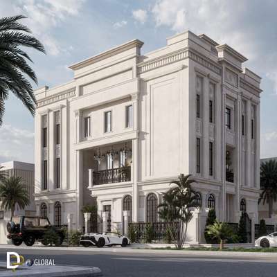A beautiful classic majestic design by PENCILDEZIGN that reflects elegance and great level of details. 
dm for more details

 #internationaldesigner #architecturedesigns #exteriordesigns #elegance  #interriordesign #classicvilla #structural_design