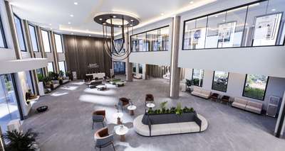 IIMT noida collage 3d  design with aesthetic &modern look, comfortable seating arrangement and perfect look of cleint imagination  #3dsmax3dplan #InteriorDesigner #Architectural&Interior