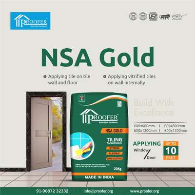 Proofer NSA Gold 20 kg
use Tile on tile