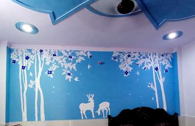# beautiful wild wall painting completely drawn by hands #Vikas