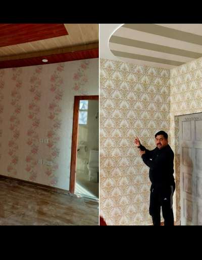 wallpaper work done in Indirapuram Ghaziabad any query kindly WhatsApp number 9268110977 #LivingRoomWallPaper #wallpapersrolls #my_home_wallpaper #lovely_wallpaper