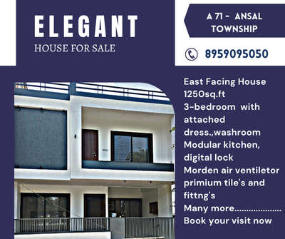 east facing house 
3bhk
Ansal township indore