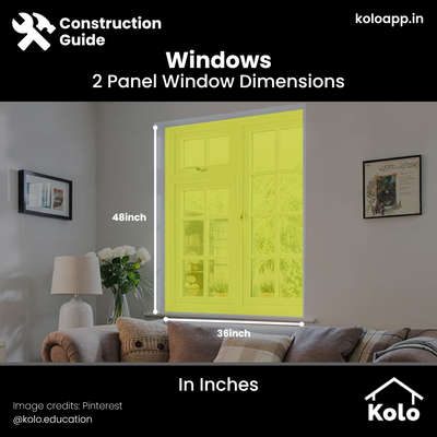 With windows you can change up the material, design, colour and even texture but no matter the change, always make sure you maintain a minimum size and above as per today's average !!

Have a look at our post to see the average size of a double panel window in both cm and inches.

Hit save on our posts to refer to later.

Learn tips, tricks and details on Home construction with Kolo Education🙂

If our content has helped you, do tell us how in the comments ⤵️

Follow us on @koloeducation to learn more!!!

#koloeducation #education #construction  #interiors #interiordesign #home #building #area #design #learning #spaces #expert #consguide #style #interiorstyle #main #furniture #window #doublepanel