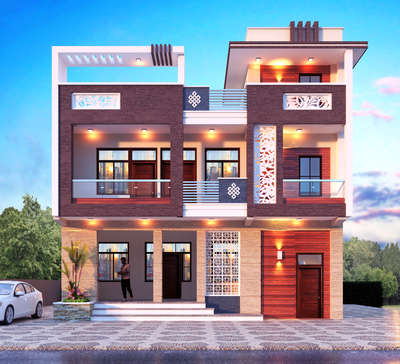 front elevation design #frontElevation  #HouseDesigns  #ElevationDesign  #SmallHouse  #gharkidesign  #comtemporarydesign  #villadesign  #villa