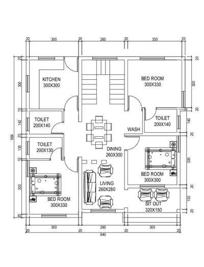 1000 sqft ഇൽ 3 BHK Plan... #FloorPlans #Architect #3BHK